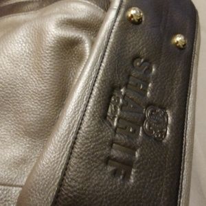 Sharif gold back purse real leather